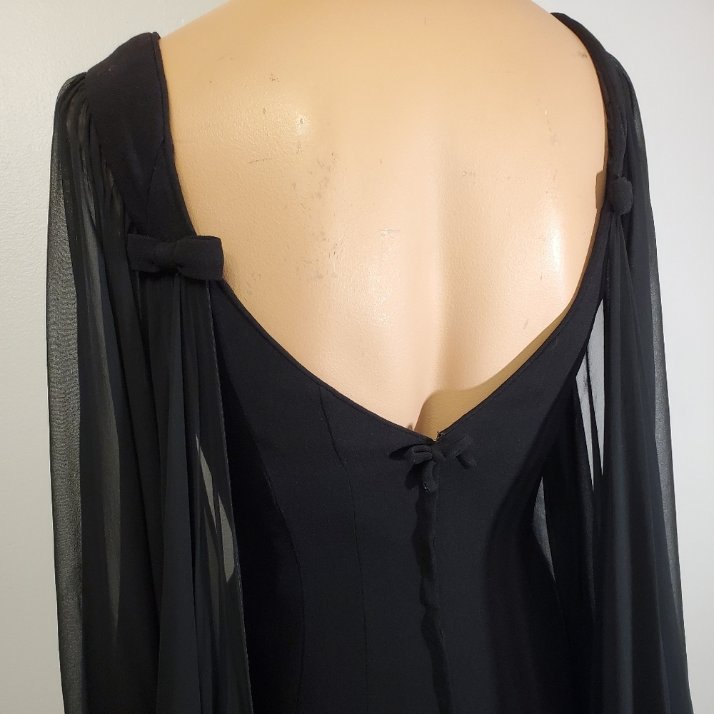 ✨️Host Pick✨️ VINTAGE 1950's Mr. Blackwell Black Cocktail Dress - Picture 2 of 8